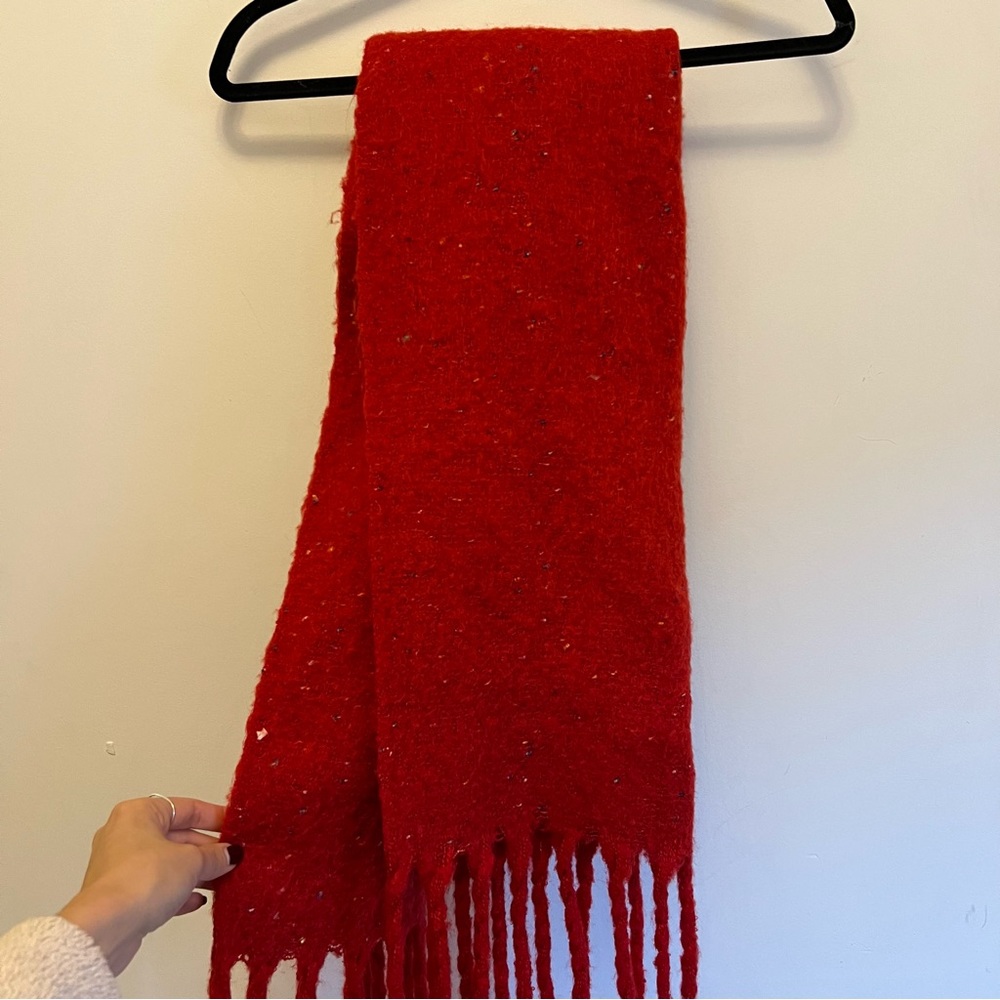 ✨Cosy Blanket Scarf - thick red long scarf perfect for winter